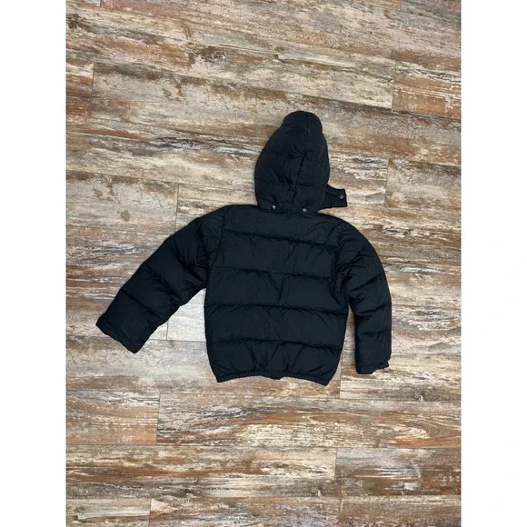 Polo Ralph Lauren Boys Youth Puffer Jacket Coat Black Hooded Size Small 8 Down - Picture 2 of 12